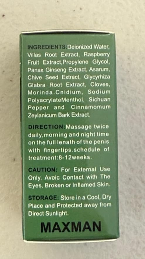 XXXL Man Extra Power Strength Massage Essential Oil 0.34 FL OZ (MXG)