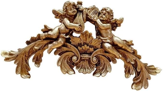 Angel Wall Sculpture Hanging Ornament Decorative Gift Resin Crafts Angel Statue Figurine for Living Room Bedroom Housewarming, Double Angel
