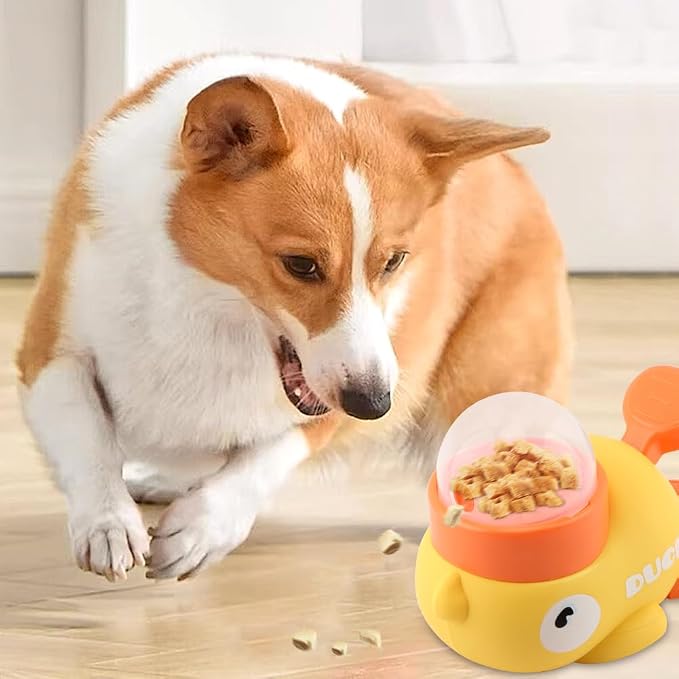 Duck Treat Dispenser – Interactive Slow Feeder Puzzle Bowl for Dogs/Cats