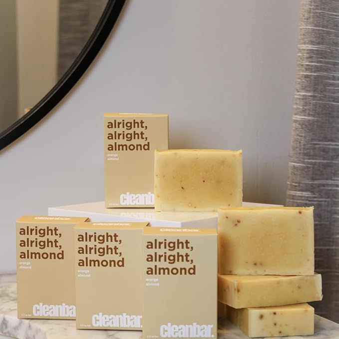 All-Natural Bar Soap - Alright Alright Almond - Orange Almond Exfoliating Bar Soap