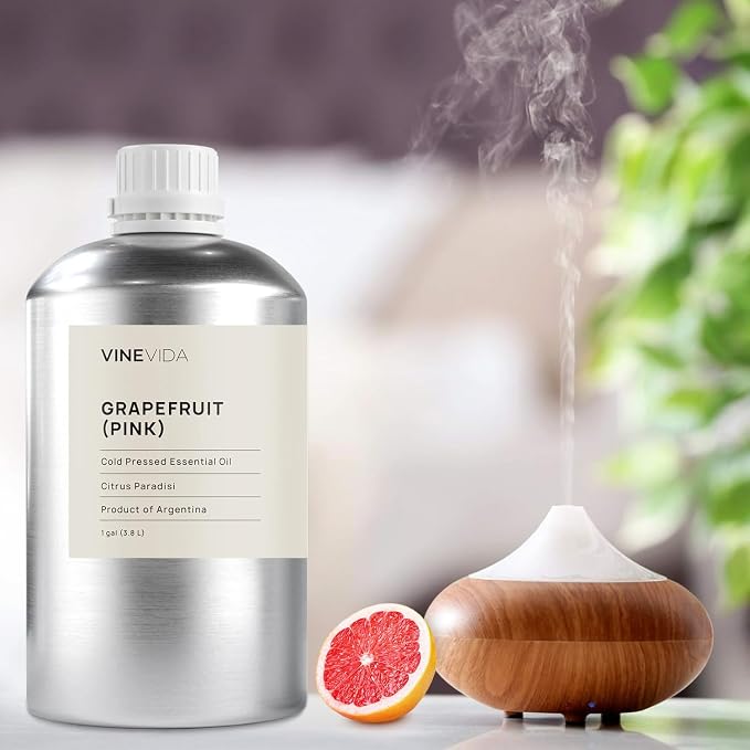 VINEVIDA Pink Grapefruit Essential Oil - Gallon Grapefruit Oil Undiluted - Bulk Gallon Essential Oil Soap Making