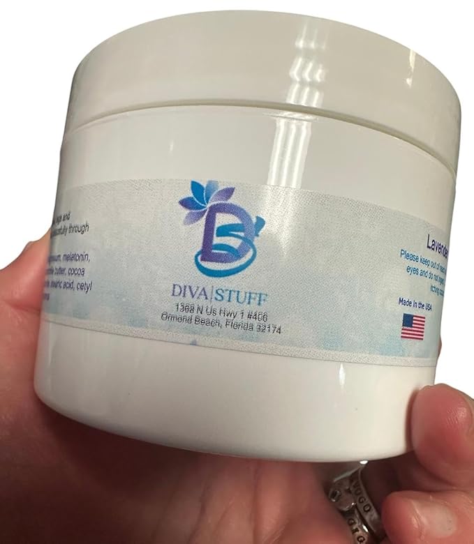 Diva Stuff Dream Whip Magnesium and Hemp Enhanced Night Body Cream for Relaxation and Bedtime Routine, Lavender Chamomile – 8 oz (Made in the USA)