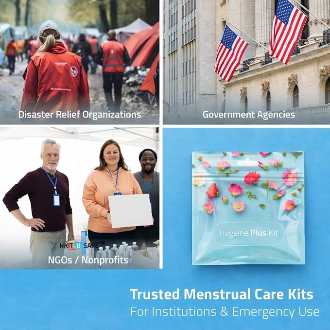 Hygiene Plus Assorted Period Kit with Disposable Underwear (1000, Packs) | Each kit: 1 disposable underwear, 1 pad, 1 tampon, 1 pantiliner & 1 feminine wipe