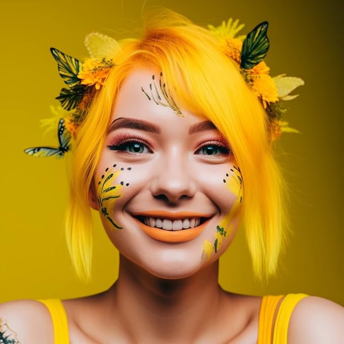 Face and Body Paint Light Yellow (30gm)Non-Toxic High-Quality Paint for Children and Adults Halloween Makeup, Costumes, Festivals