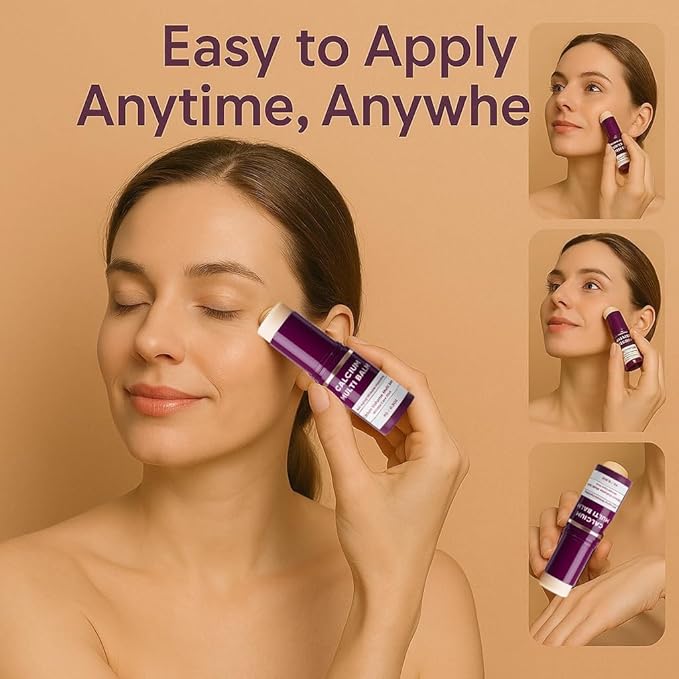 2Pcs Calcium Volume Multi Balm, Collagen Calcium Multi Balm Stick Lightweight Hydrating Anti-aging Firming Sagging Wrinkle Care.