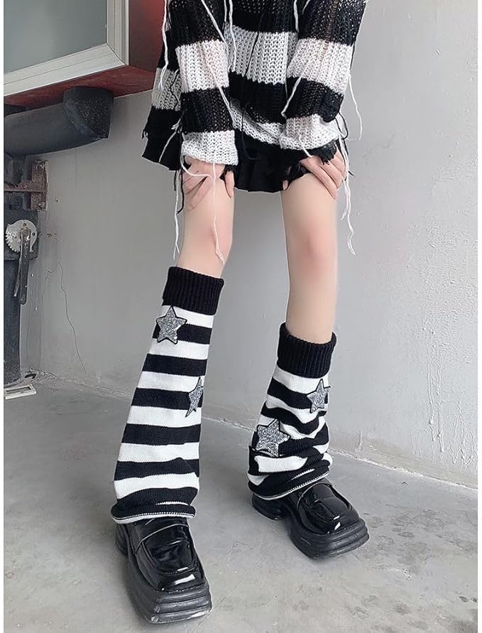 Sexybody Women's Leg Warmers Fashion Knit Warmers Long Socks Cute Y2K Kawaii Japanese Lolita Harajuku Accessories for Girls