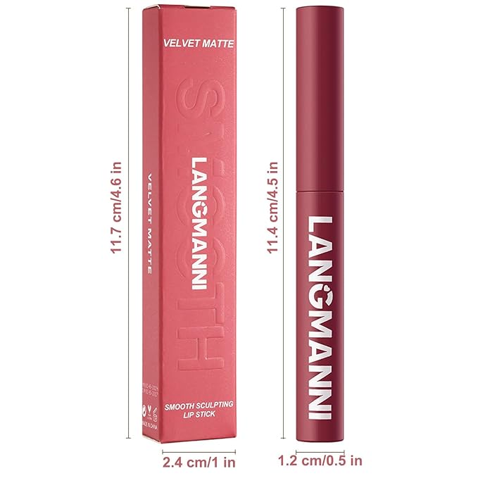 Matte Lipstick for Women Lipstick Matte Set with Retractable and Long-Lasting Pigmented Lip Sticks for Smoothly Lip Makeup (6 Pcs Dark Color Series)