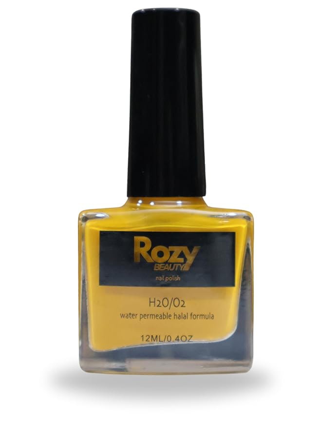 Halal-Certified, Wudu Friendly, Water Permeable, Breathable, and Fast Drying Nail Polish (Saffron, 12 ml)