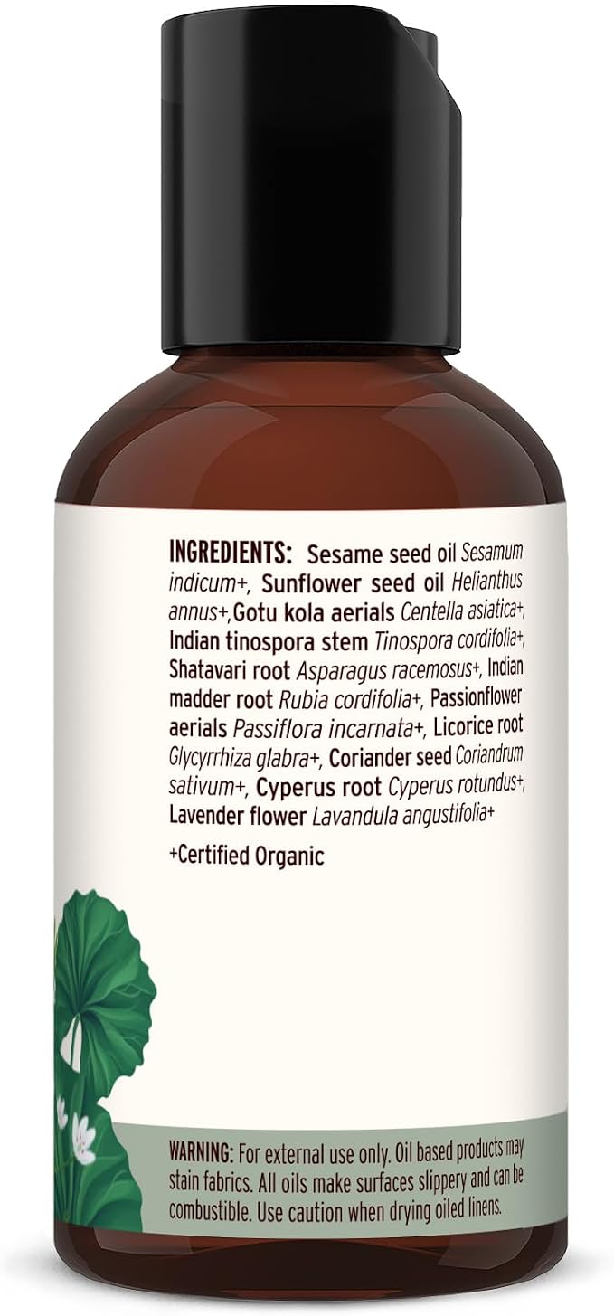 Banyan Botanicals Pitta Massage Oil – Organic Massage Oil Infused with Ayurvedic Herbs – with Gotu Kola and Guduchi (Tinospora cordifolia) – 2 oz. – Non-GMO Sustainably Sourced Abhyanga Massage Oil