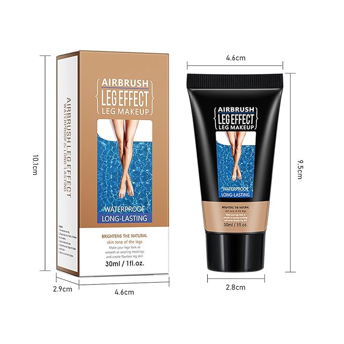 Leg Makeup Waterproof No Transfer, Leg Vein Cover up Makeup, Long-Lasting Body Concealer Makeup Lotion, Coverage for Vein, Scar, Tattoo for All Skin Tones (Medium Glow)