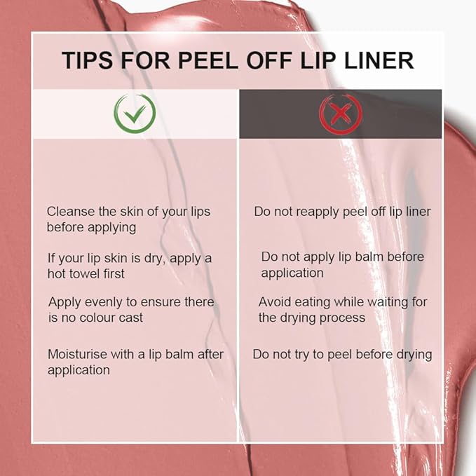 3 Colors Peel Off Lip Liner with Tweezer Kit, Rich Color Matte Finish Lip Tint Stains Makeup Set for Women, Long Lasting, Waterproof, Smudge Proof, For All Skin Types (#2, #3, #4)