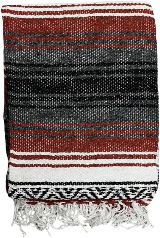 Open Road Goods Bulk Falsa Blankets - Handwoven Authentic Mexican Falsa - Great for Weddings, Yoga, Beach, Picnics, or Mexican Throw! (Rust, 15 Pack)