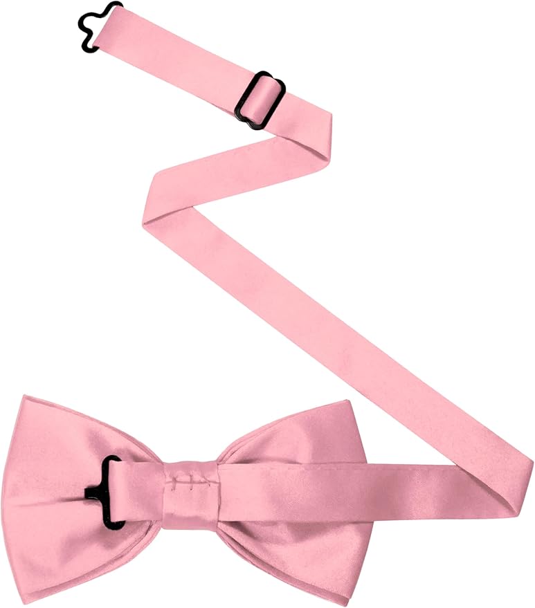 JEMYGINS Solid Color Pre-tied Bow Tie Adjustable Bowtie for Men