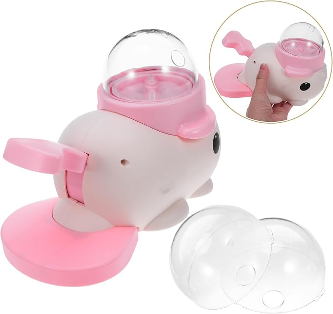 BESPORTBLE Whale Shaped Dog Treat Dispenser Button for Interactive Fun and Automatic Feeding, Abs Material Slow Feeder for Dogs and Pets at Home or Travel