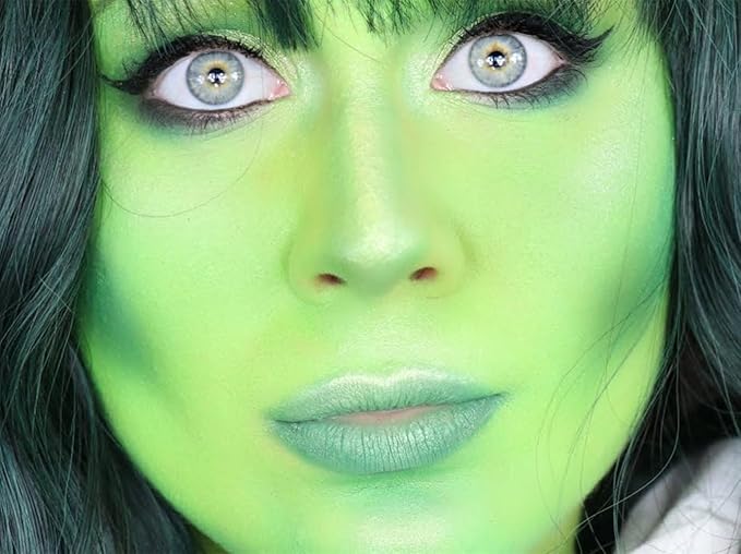 Go Ho Pastel Green Face Body Paint Stick,Water Based Washable Light Green Face Paint Stick,Non-toxic Full-coverage Cream Light Green Body Paint for Halloween Costumes Cosplay SFX Makeup