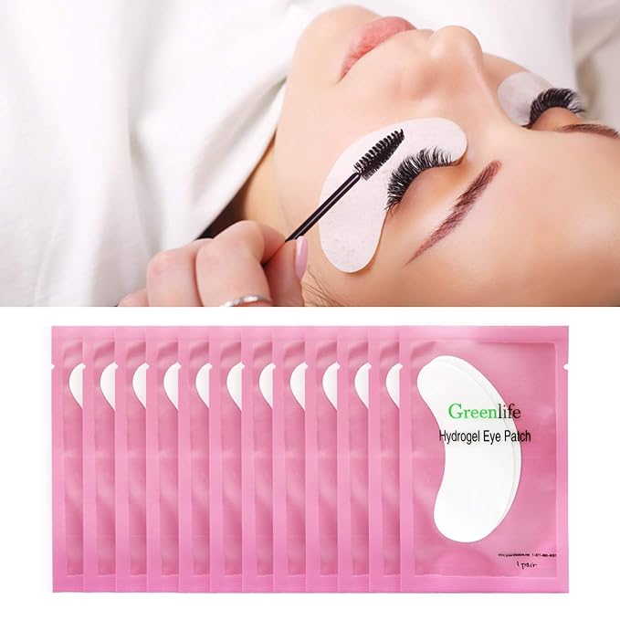 GreenLife 300 Pairs Eye Pads, 100% Naturel Eyelash Extension Under Eye Gel Pads patches kit Collagen with Aloe Vera Hydrogel Eye Patches set for Eyelash Extension Supplies Tools (50 150 300 Pairs)