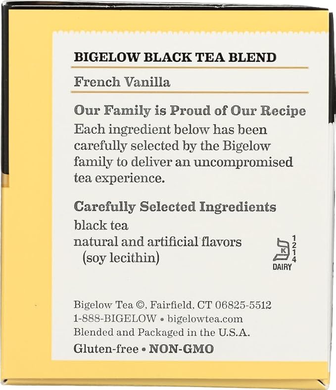 Bigelow French Vanilla Tea 1.28 OZ(Pack of 4)4