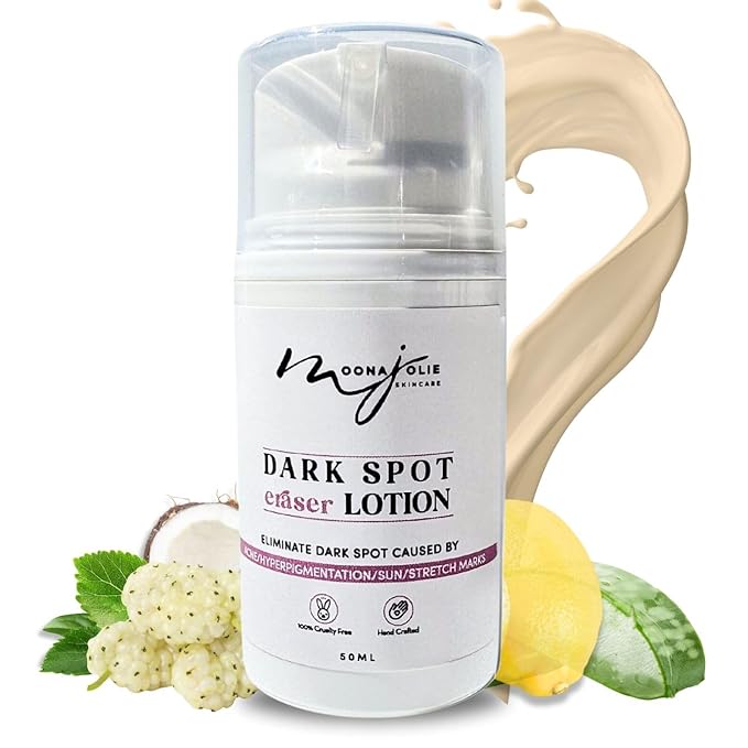 Moona Jolie Dark Spot Eraser Skin Nourishing Lotion - Hydrating Lotion for Face & Body - Improves Appearance of Acne Scars, Stretch Marks & Uneven Skin Tone with Vitamin C (50ML) (50ML)