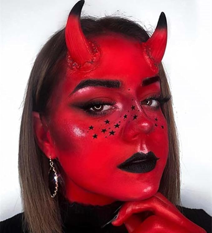 Go Ho Red Face Paint Stick,Easily Washable Formula Body Paint,Non-toxic Full-coverage Cream Red Face Body Paint for Halloween Costumes Cosplay SFX Devil Clown Makeup