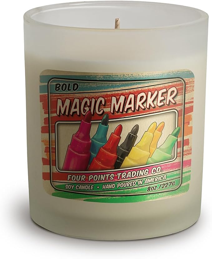 Magic Marker Scented 8 Oz Soy Aromatherapy Candle w/Jar - Four Points Trading Co.