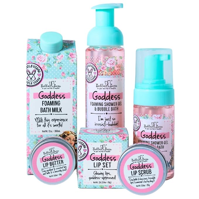 Bella & Bear Goddess Tropical Foaming Shower Gel | Body Wash & Bubble Bath 2 in 1 (6.7 oz)