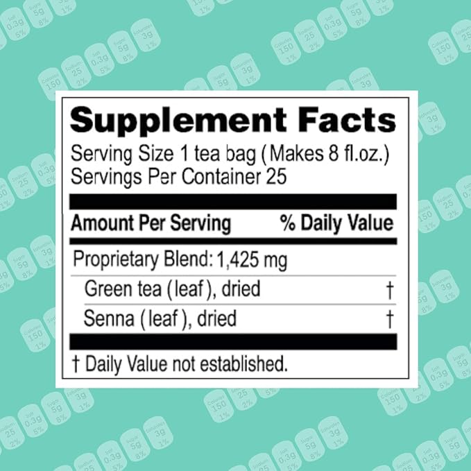 Hyleys Slim Tea Blueberry Flavor - Weight Loss Herbal Supplement Cleanse and Detox - 25 Tea Bags (1 Pack)