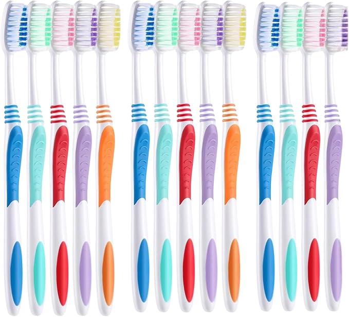 AIAG Extra Hard and Firm Bristle Adult Toothbrush 72-Count, Bulk Toothbrush, Hard Bristles, Value Pack for Travelling, Hotels, Donations