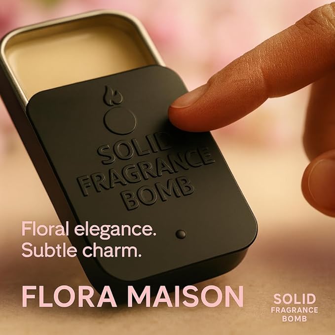 – Premium All-Natural Solid Cologne for Men & Women | Long-Lasting, TSA-Safe, Alcohol-Free, Halal, Handmade Travel Fragrance Balm (Flora Masion)