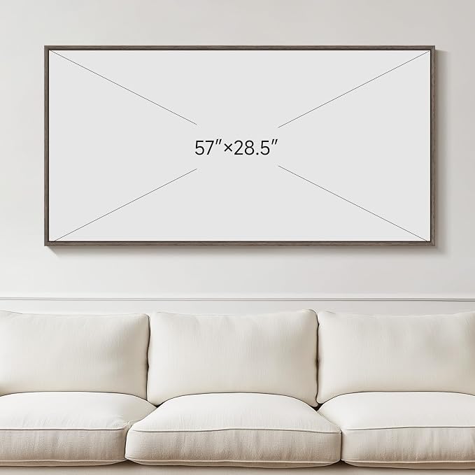Large Framed Neutral Abstract Wall Art for Living Room, Horizontal Beige Gray Canvas Prints Paintings Artwork for Walls, Modern Minimalist Pictures Wall Decor for Bedroom Dining Room Office 60x30 In