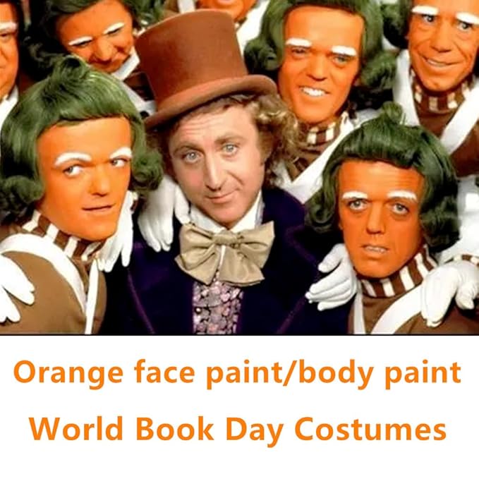 Go Ho Orange Face Paint Stick,Water Based Washable Face Body Paint Stick,Non-toxic Full-coverage Cream Body Paint for Halloween Costumes Cosplay SFX Tiger Pumpkin Makeup