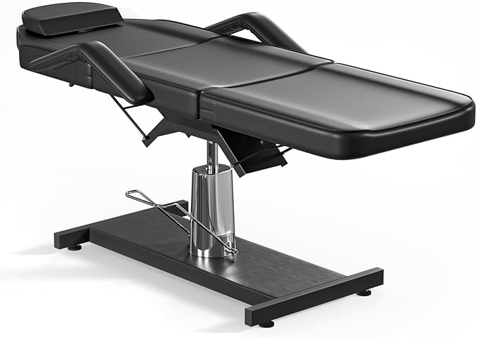 Hydraulic Tattoo Chair Bed for Client Facial Beds for Esthetician Chair Adjustable Facial Bed Spa Chair Massage Table Beauty Tattoo Beds