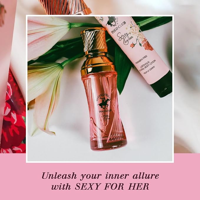 Beverly Hills Polo Club SEXY FOR HER - Perfume for Women with Notes of Citrus, Jasmine and Rose - Fresh & Floral Fragrance Scent - Eau De Parfum Spray 3.40fl.oz / 100ml (Packaging May Vary)