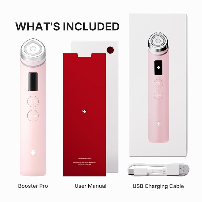 medicube Age-R Booster Pro Pink | 6-in-1 Real Glass Glow Beauty Massager | Looking Glass Skin | Korean Skin Care