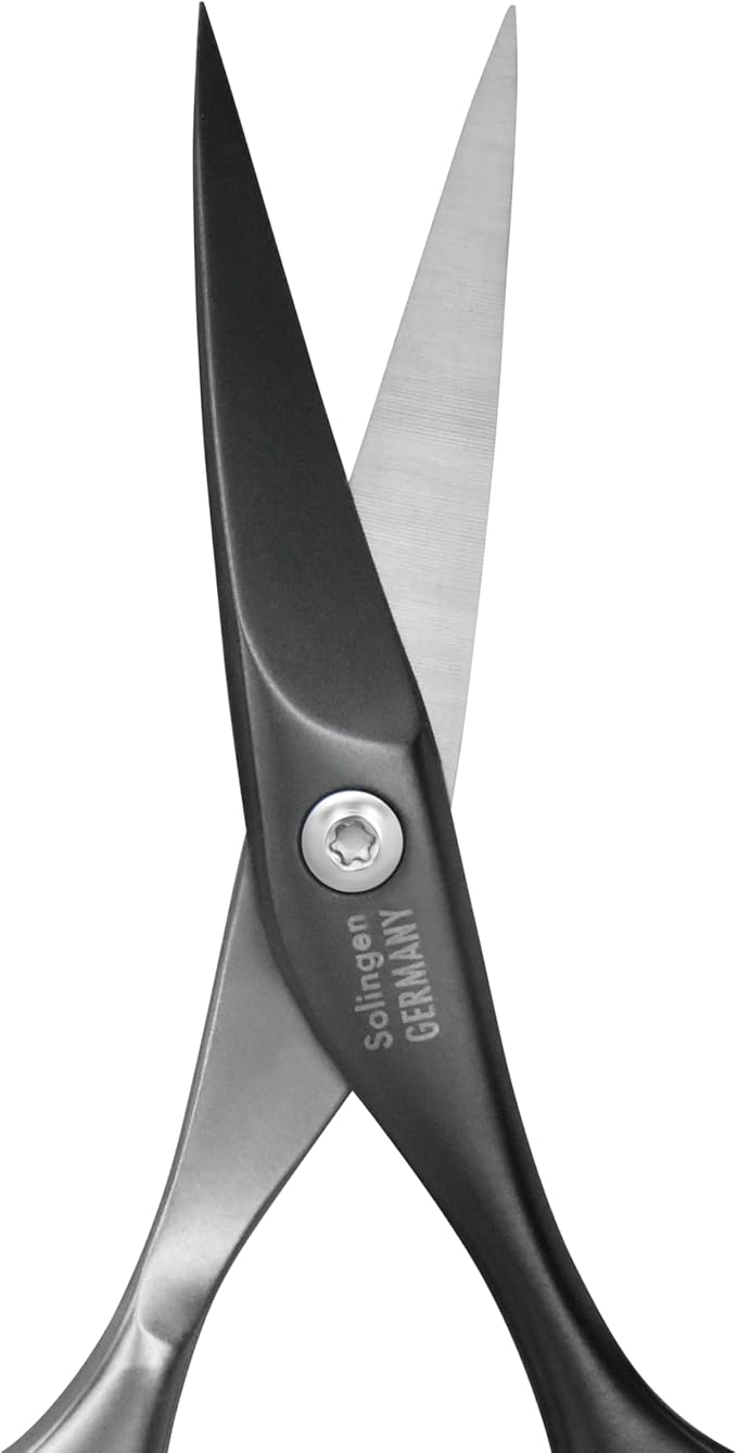 GERMANIKURE Professional Nail Cutter Scissors - Self-Sharpening FINOX22 Titanium Coated Stainless Steel Manicure Tools in Leather Case - Ethically Made in Solingen Germany - 2704