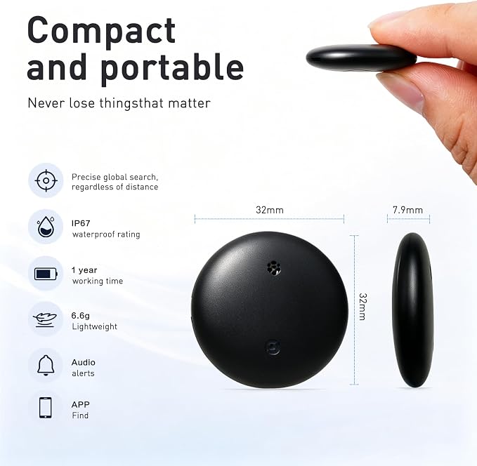 iTagpro GPS Tracker. Bluetooth Locator - Lightweight and Waterproof, Compatible with iOS and Android. Suitable for Locating Keys, Wallets, Pets, Travel, Children, and The Elderly.