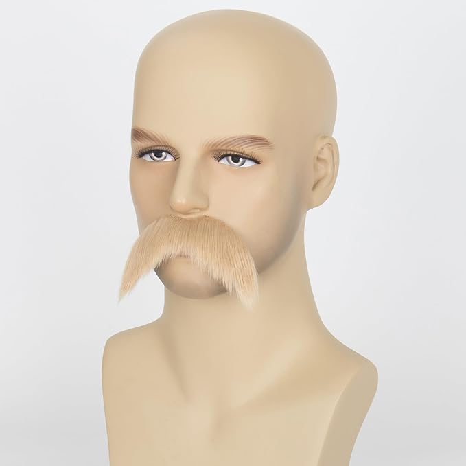 Fake Mustache for Men Classic Halloween Self Adhesive Fake Beard Novelty Stick On Fake Mustaches