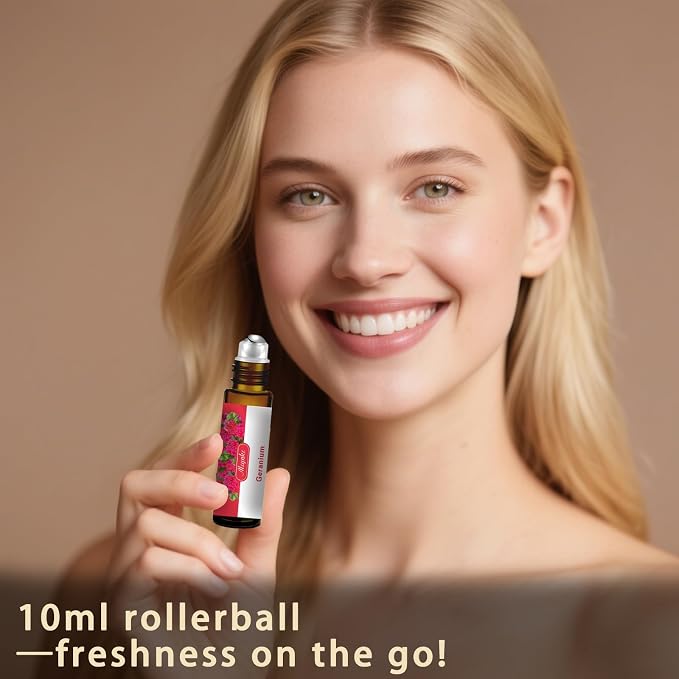 Geranium Essential Oil, Geranium Oil for Skin Care, Diffuser, Humidifier, Massage, DIY Soap, Candle, Yoga, Gift Ready,Geranium Fragrance Oil - MLYNKL Essential Oils (16.33 fl oz / 490ml)