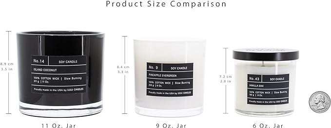 Lulu Candles | Spiced Vanilla | Luxury Scented Soy Jar Candle | Hand Poured in The USA | Highly Scented & Long Lasting (6 Oz.)