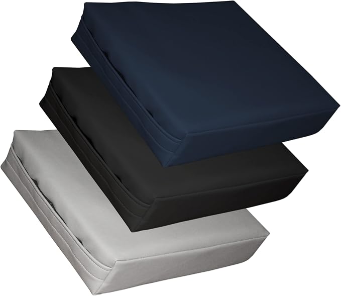 Rehabilitation Advantage Body Positioning Black Square Bolster 12 Inch x 12 Inch x 3 Inch
