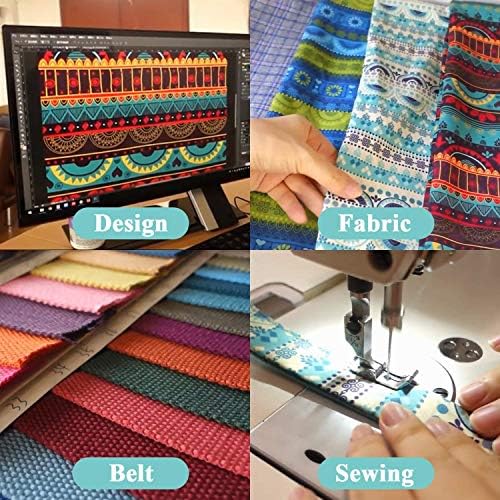 Durable Engraved Dog Collar Adjustable Sizing Fabric (Blue Plaid)