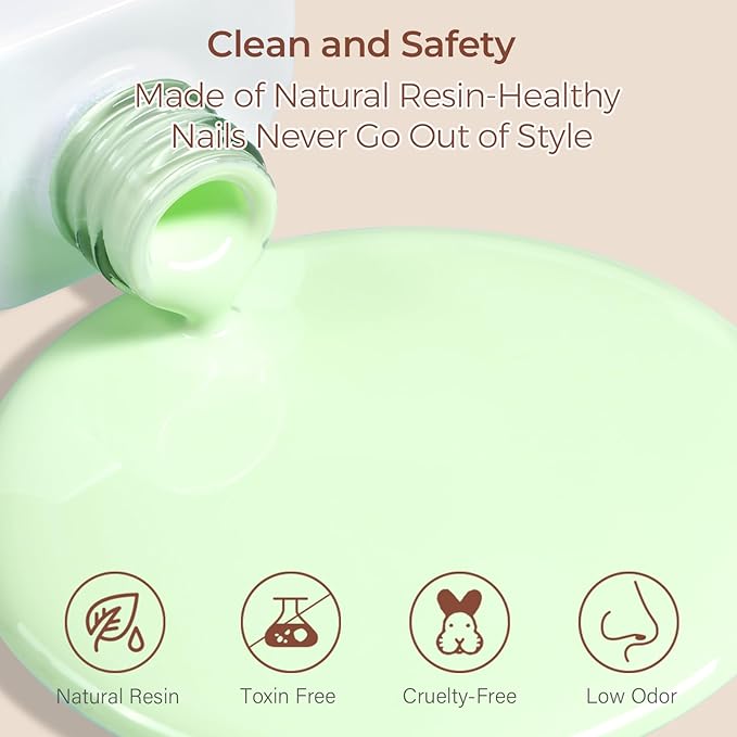 AILLSA Pastel Gel Nail Polish Macaron Mint Green Gels Polish Bright Summer Colors Cotton Candy Nail Polish Soak Off U V Gel for French Nail Manicure Salon DIY 0.5 Fl Oz GB77