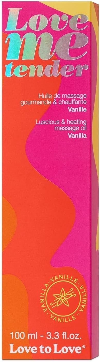 Love Me Tender Luscious Hydrating Warming Massage Oil – Kissable Flavored Massage Oil for Couples Intimacy, Romantic Date Night, Couples Play, Sensual Body Oil, Intimacy Items 3.3 fl oz (Vanilla)