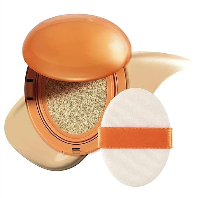 Mask Fit AI Filter Cushion Foundation, Pore-Blurring, Weightless, Full coverage, Breathable Satin Finish Up to 72-Hour, Korean Cushion Foundation for All Skin Types (LIGHT-MEDIUM)