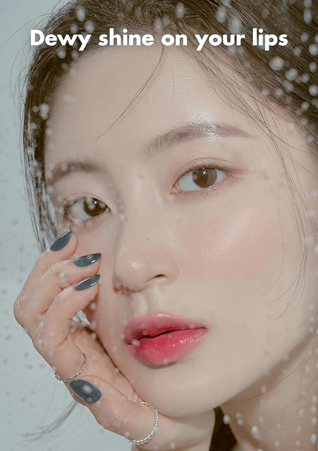 rom&nd DEWY·FUL Water Tint 06 Thulian - K-Beauty Cool Cream Pink Lip Stain for Hydrating Dewy Gloss & Non-Sticky, Long-Lasting Comfort