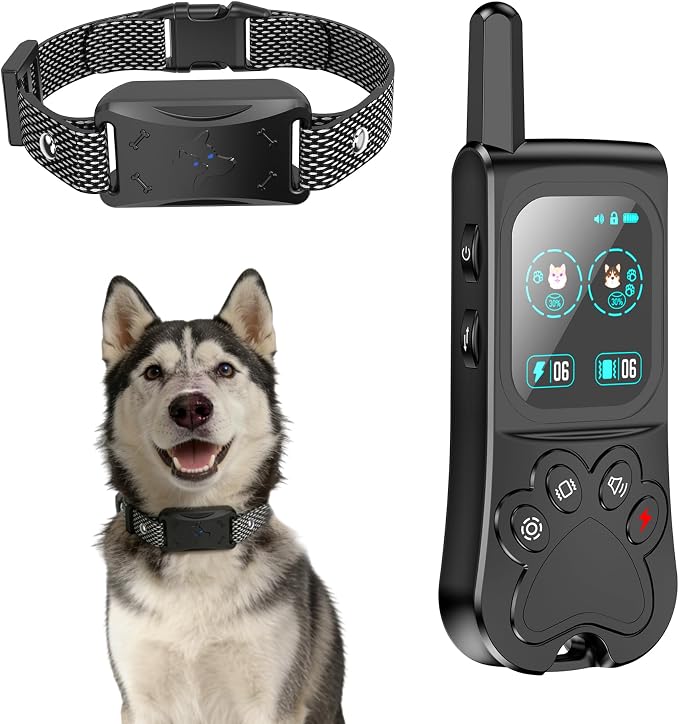 One Dog Wireless Dog Fence Containment Gear, Smart Electric Collar Delivers 3 Distinct Warning Reminders & Adjustable Boundary Distance