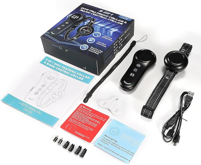 SmartPet Dog Training Collar with Remote - 4500FT Range, 3 Modes Beep Vibration Shock, IPX7 Waterproof Rechargeable Anti Bark Collar for Small Medium Large Dogs (10-120 lbs)
