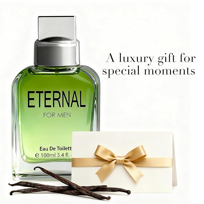 A CENTER Eternal for Men Eau de Toilette 3.4 floz Premium Men's Cologne Spray Long-Lasting Citrus & Floral Fragrance Gift Fresh Daytime Scent Woody Base Notes Collection