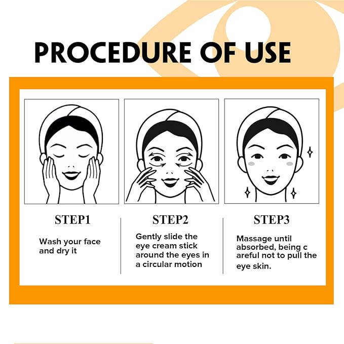 2 PCS Turmeric Retinol Eye Stick,Eye Balm Stick Hydrating for Dark Circle,Wrinkles,Visible Results in 3-4 Weeks,Anti Aging Under Eye For Puffiness and Bags Reduces Fine Lines