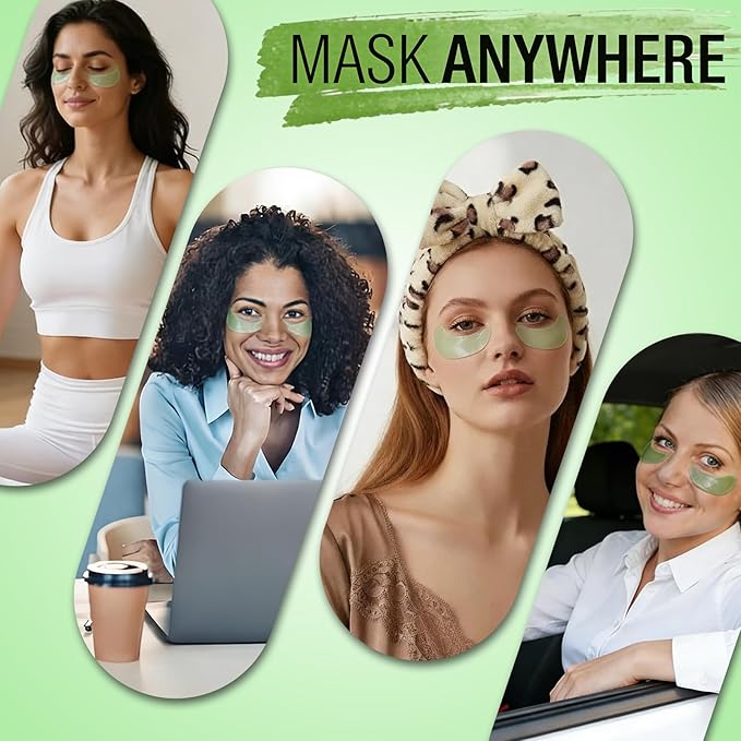 60 Pcs Avocado Eye Mask, Under Eye Patches for Dark Circles & Puffiness - Moisturizing Nourishing Eye Treatment, Improves Dryness/Fine Lines/Wrinkles, Perfect for Daily Care & Ideal Gift for Women