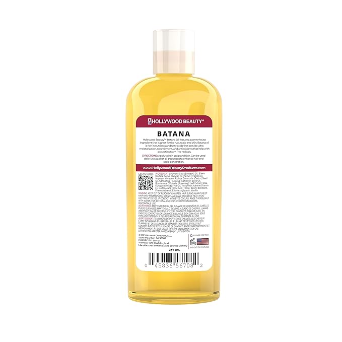 Hollywood Beauty Batana Oil for Hair, Scalp and Skin (8 fl oz)